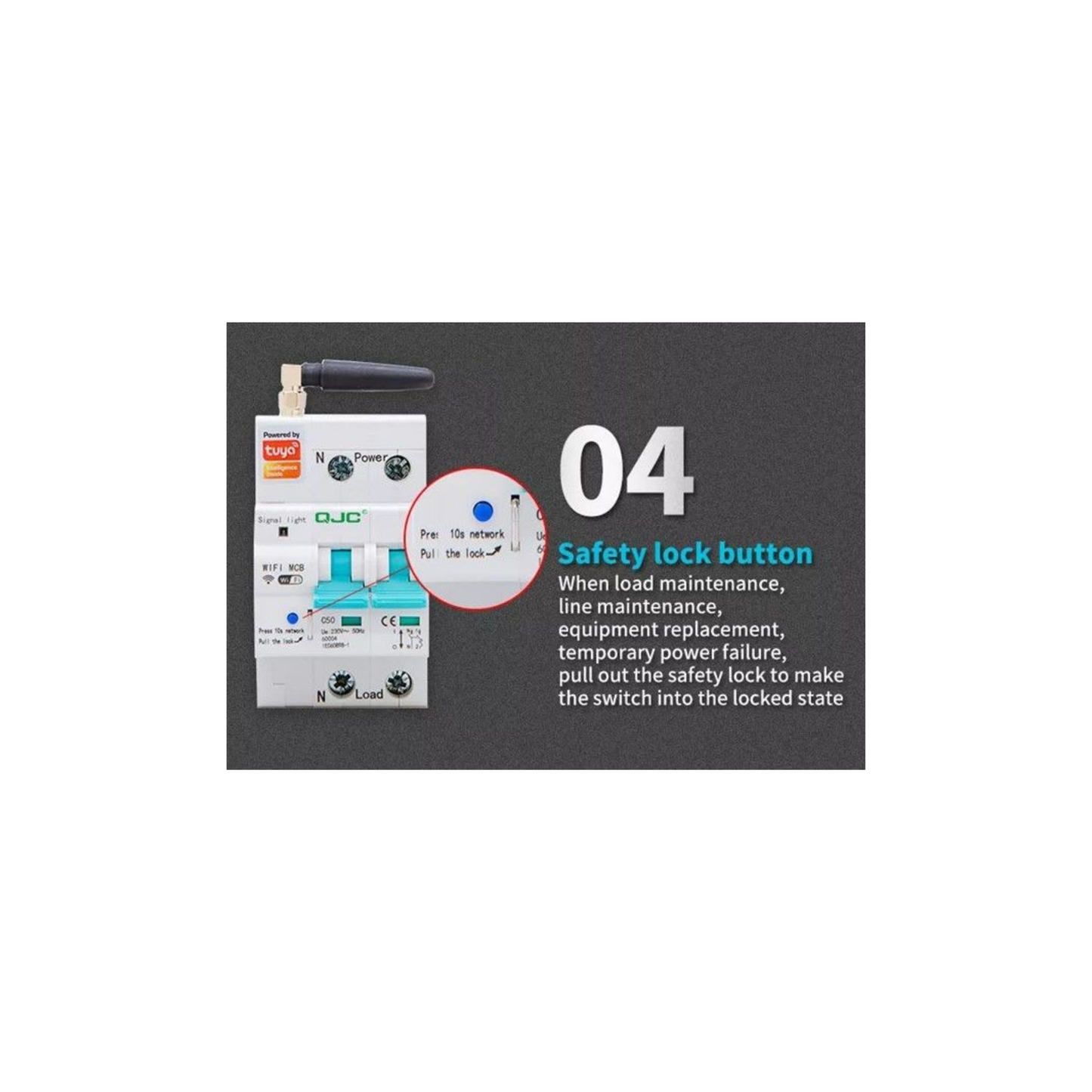 WIFI smart MCB 2P Tuya 80A