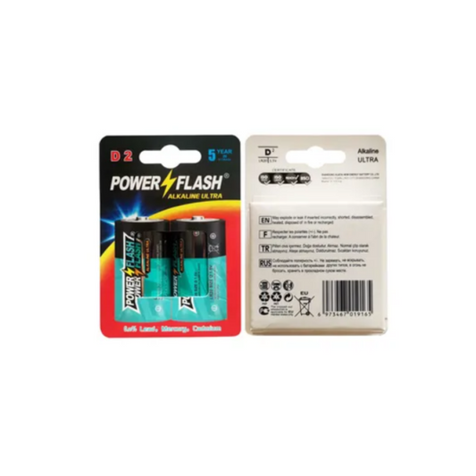 Power Flash Battery D-size Ultra Alkaline