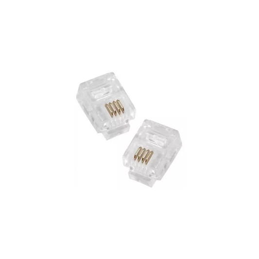 Telephone Plug RJ11 6P4C 100Pcs