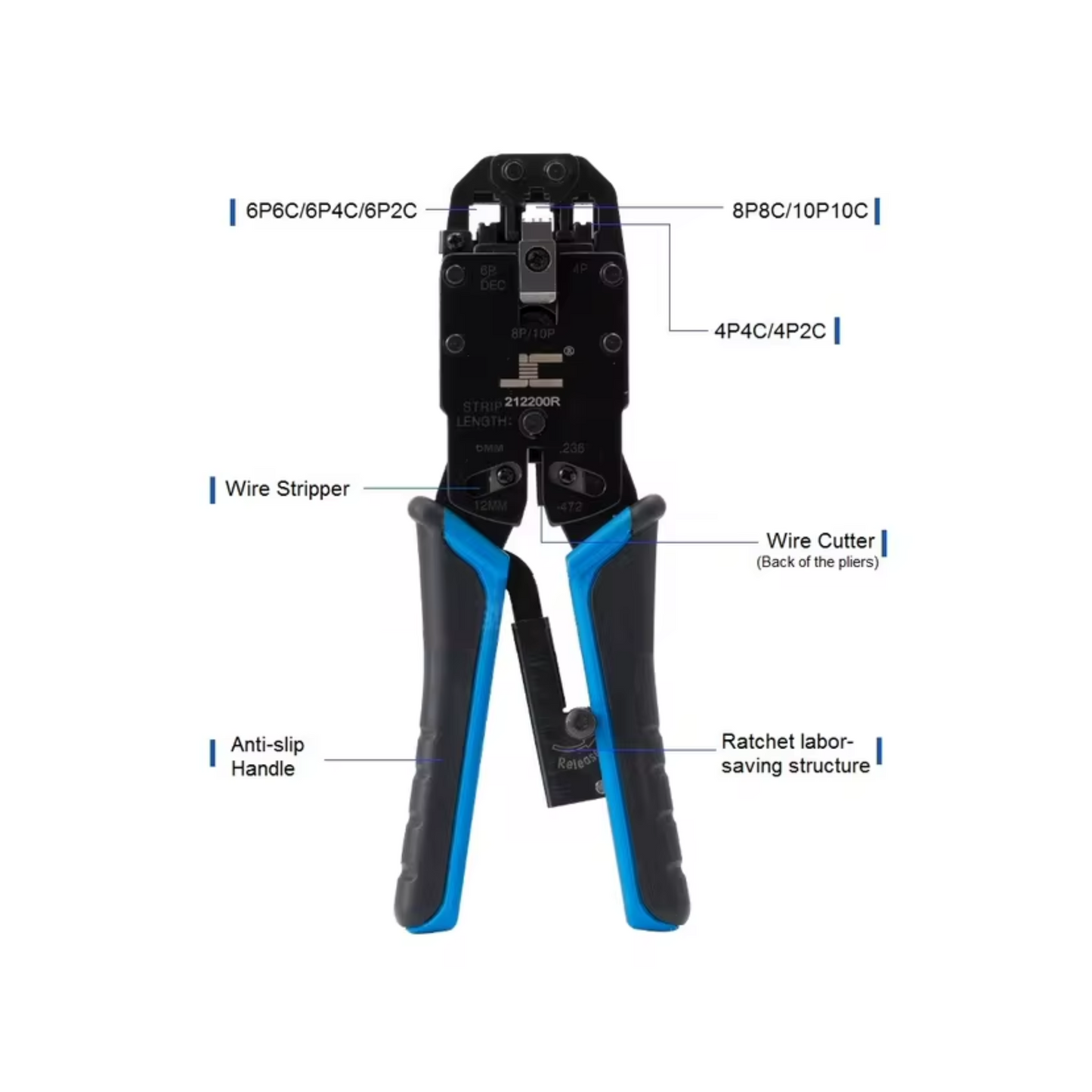 Crimping Tool For RJ9/RJ11/RJ45
