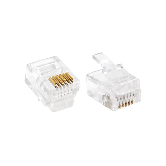 Telephone Plug RJ12 6P6C 100Pcs