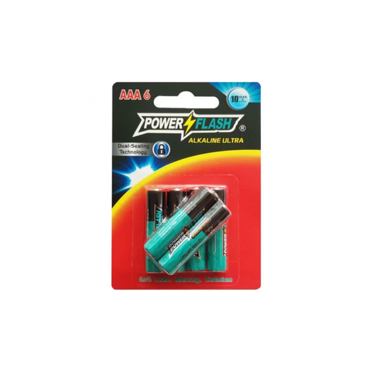 Power Flash Battery AAAX6 Ultra Alkaline