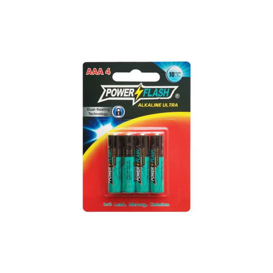 Power Flash Battery AAAX4 Ultra Alkaline