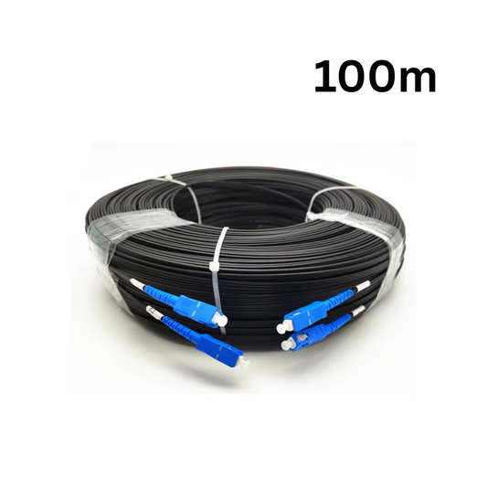 Fiber Optic Cable With Plugs 2cores 100m