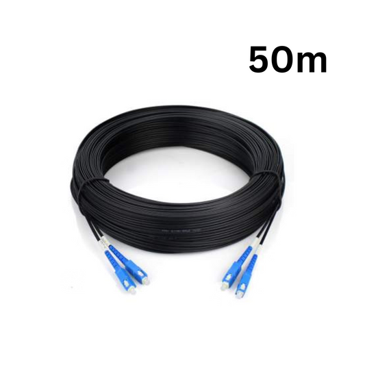 Fiber Optic Cable With Plugs 2cores 50m