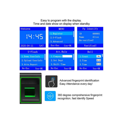 Time Attendance Door Access Control System