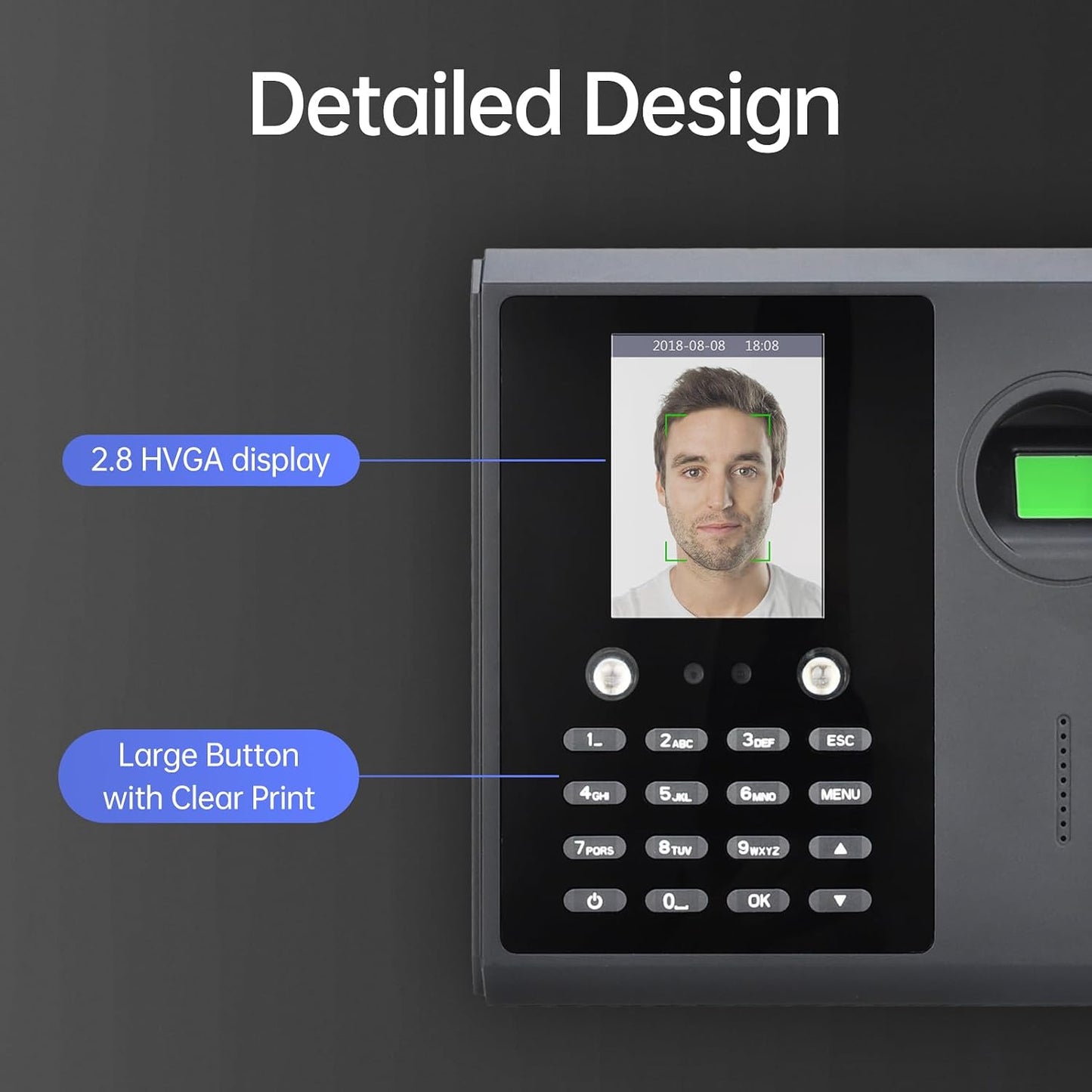 Biometric Time Attendance Machine with Face Detection