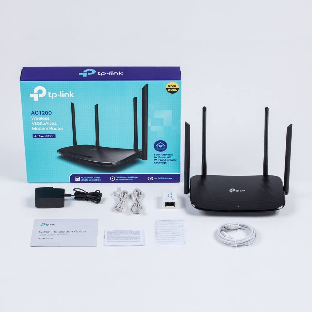 TP-Link Archer VR300 AC1200 Wireless VDSL/ADSL Modem Router | Archer VR300
