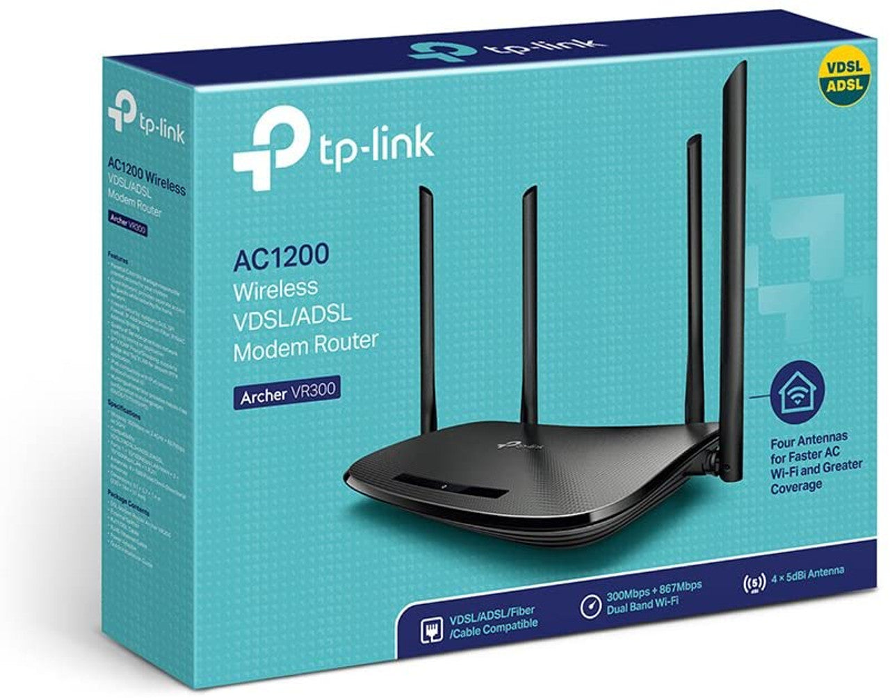 TP-Link Archer VR300 AC1200 Wireless VDSL/ADSL Modem Router | Archer VR300