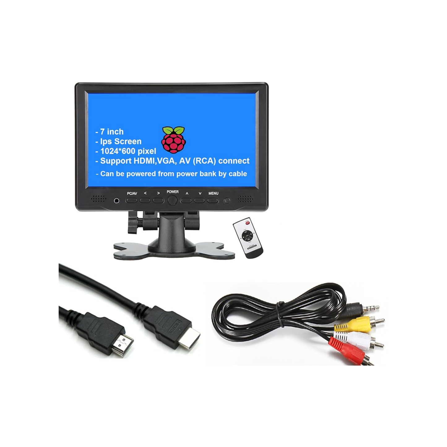 LCD Monitor 7"With HDMI,VGA&RCA