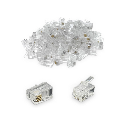 Telephone Plug RJ9 4P4C 100Pcs