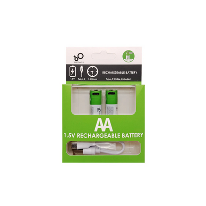 Battery AA Rechargeable with USB C-Type cable