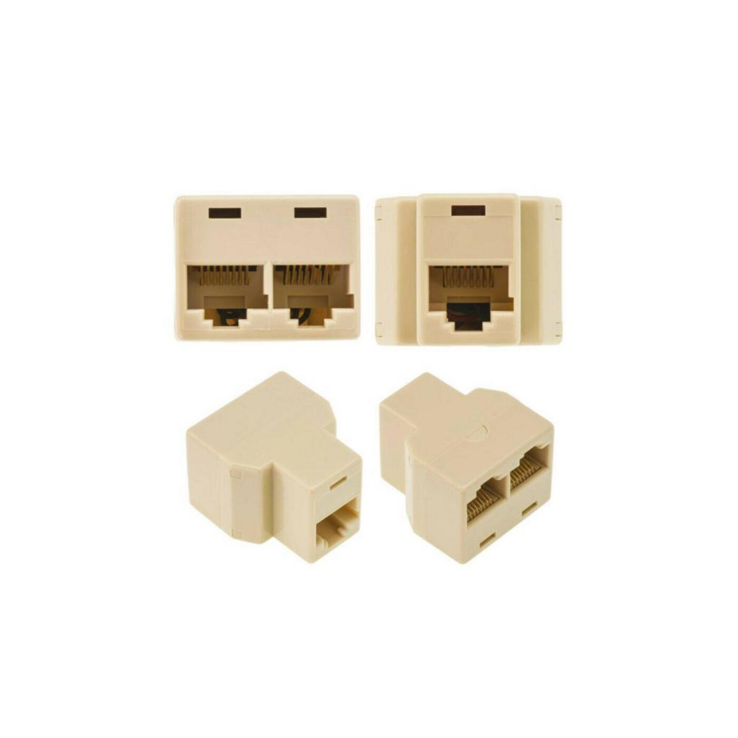 RJ45 Female to x2Female Connector